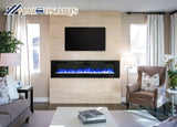 MAISON ARTS 72" Electric Fireplace Indoor Wall Mounted & Recessed Fireplace Heater with Remote Control & Touch Screen,8hrs Timer, Adjustable Flame & Bed Colors and Speed for Bedroom Living Room,1500W MAISON ARTS
