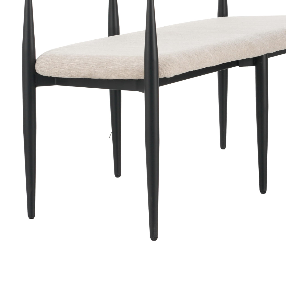 Christopher Knight Home Names Modern Metal Loveseat, Living Room Fabric Upholstered Settee, Curved Open Backrest 2-Seater Sofa, Cozy Couch for Bedroom, Apartment, Home Office, Black+ Gold + Beige Christopher Knight Home