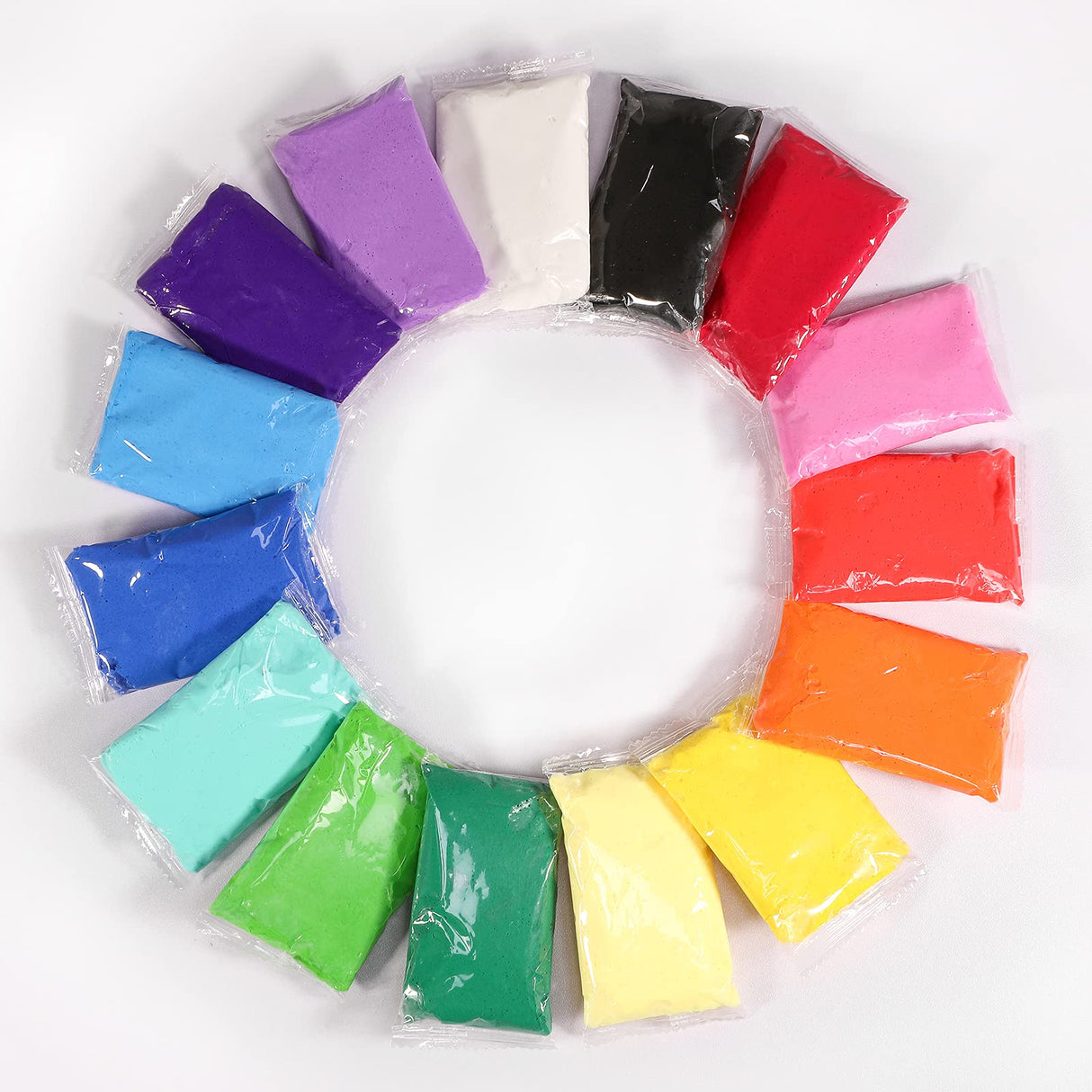 Air Dry Clay, 24 Colors Modeling Clay Kit with 3 Sculpting Tools, Magic Foam Clay for Kids and Adults, DIY Molding Clay Gift for Boys and Girls Exptolii