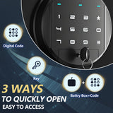 Yiosotne 3-5 Digital Large Rifle Safe for Home Rifle and Pistols,Long Gun Safe for Rifle and Shotguns,Quick Access Gun Cabinets with 3 Pistol Poushes,Gun Safes with LED &Dual Alarm Yiosotne