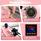 BetterSub 3in1 40 OZ Tumbler Mug Heat Press Machine 30 OZ 20 OZ 16 OZ Sublimation Straight Skinny Tumbler Mug,11 OZ 15 OZ 16 OZ Sublimation Mug Heat Transfer Pink BetterSub