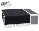 Tortoise House Habitat Wooden with Waterproof Cover, Chicken Coop with Run Rabbit Hutch Small Animal Hutch Enclosure Indoor/Outdoor-Grey + White Trim Rockever