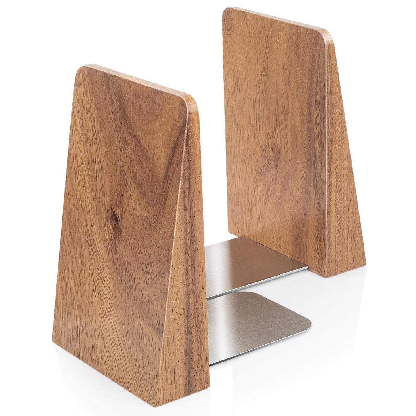 DRELIFAM Walnut Book Ends Heavy Duty Handmade Bookends for Shelves Book Ends Decorative to Hold Heavy Books (Walnut Wood Large)