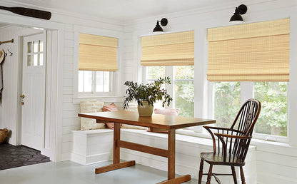 LazBlinds Cordless Bamboo Roman Shades - 20'' W x 64'' H Privacy Window Treatment