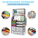 LOPASA Craft Storage Cabinet Compatible with Cricut, Craft Organizers Desk with Storage for Adults, Craft Table for Vinyl Organization, Craft Room Furniture LOPASA
