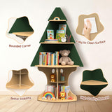 LAKNUAL Bookshelf for Kids, Children Tree-Bookshelf, Space-Saving Montessori Toddler Corner Bookcase for Nursery, Kindergarten, Kids Rooms LAKNUAL
