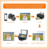 100 Pcs Sublimation Blanks for Picture Frame 8.5 x 11 Inch Double Sided Sublimation Blanks Canvas Heat Transfer Canvas Sheets Printable Inkjet Canvas Pads for Painting DIY Photos Murals Backdrops Leelosp