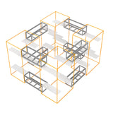 TIMHAKA Cat Catio Outdoor Cat Enclosure, 12 in 1 Cat Enclosure with 4 Large Catio and 8 Cat Tunnel, 12pcs Outdoor Cat Cage with Platform and Resting Box, Luxurious Cat Playground with Waterproof Cover TIMHAKA