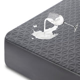 Premium Waterproof Mattress Protector Queen Size, Breathable Bed Cover 3D Air Fabric Cooling Mattress Pad Cover Smooth Soft Noiseless Washable, 8''-21'' Deep Pocket (Gray) GOPOONY