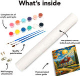 Landscape Paint by Numbers Kit for Adults, Spring Scenery Paint by Number on Canvas Without Frame, DIY Sunflower Oil Painting for Home Wall Decor(16x20inch) Clendo