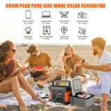 PGYOB 400W Portable Power Station, 296Wh Outdoor Solar Generator Backup Ternary Battery Pure Sine Wave Power Pack with AC/DC Outlet, PD 65W USB-C Outlet for Home, Camping, RV, Blackout, CPAP PGYOB