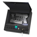 BE-TECH Gun Safe for Handgun, Large Capacity Biometric Pistol Safe with 99.9% Accuracy Fingerprint Quick Access - Ideal for Nightstand, Car, Bedside, Wall BE-TECH