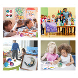 LUCKY BABY Seashells Painting Kit for Kids 16pcs, Arts and Crafts Kits for Girls Boys Age 6 7 8 9 10 11 12, Natural Sea Shells DIY Painting with Watercolor Paints and Brush 2.7-3.5 Inches LUCKY BABY