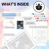 Yezavesu Ghost Paint by Numbers Kit for Adults Beginner, Ghost Adult Paint by Number Kits on Canvas Without Frame, DIY Acrylic Painting by Numbers for Home Wall Decor Gift 16x20 Inch Yezavesu