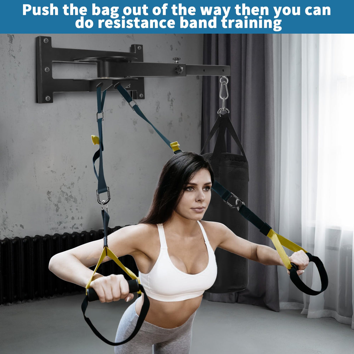 shikoyi Wall Mount Heavy Punching Bag Hanger Space-Saving Design Minimize Noise and Vibration Heavy Duty Construction for Boxing, Muay Thai and MMA Training shikoyi