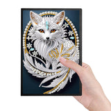 DCIDBEI Diamond Painting Notebooks A5 Blank Painting by Numbers Adults Diary Diamond Art Notebooks Craft Set Diamond Painting Beginners Gifts Journal Book Sketchbook Fox Dream Catcher Journal DCIDBEI
