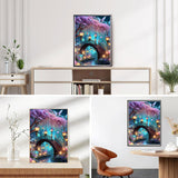 DPHERO DIY Dreamland Diamond Painting Kits for Adults,5D Bridge Diamond Art Kits for Beginners,Round Full Drill Tree Diamond Painting Art,DIY Painting by Numbers Diamond Art Painting 12x16 inch DPHERO