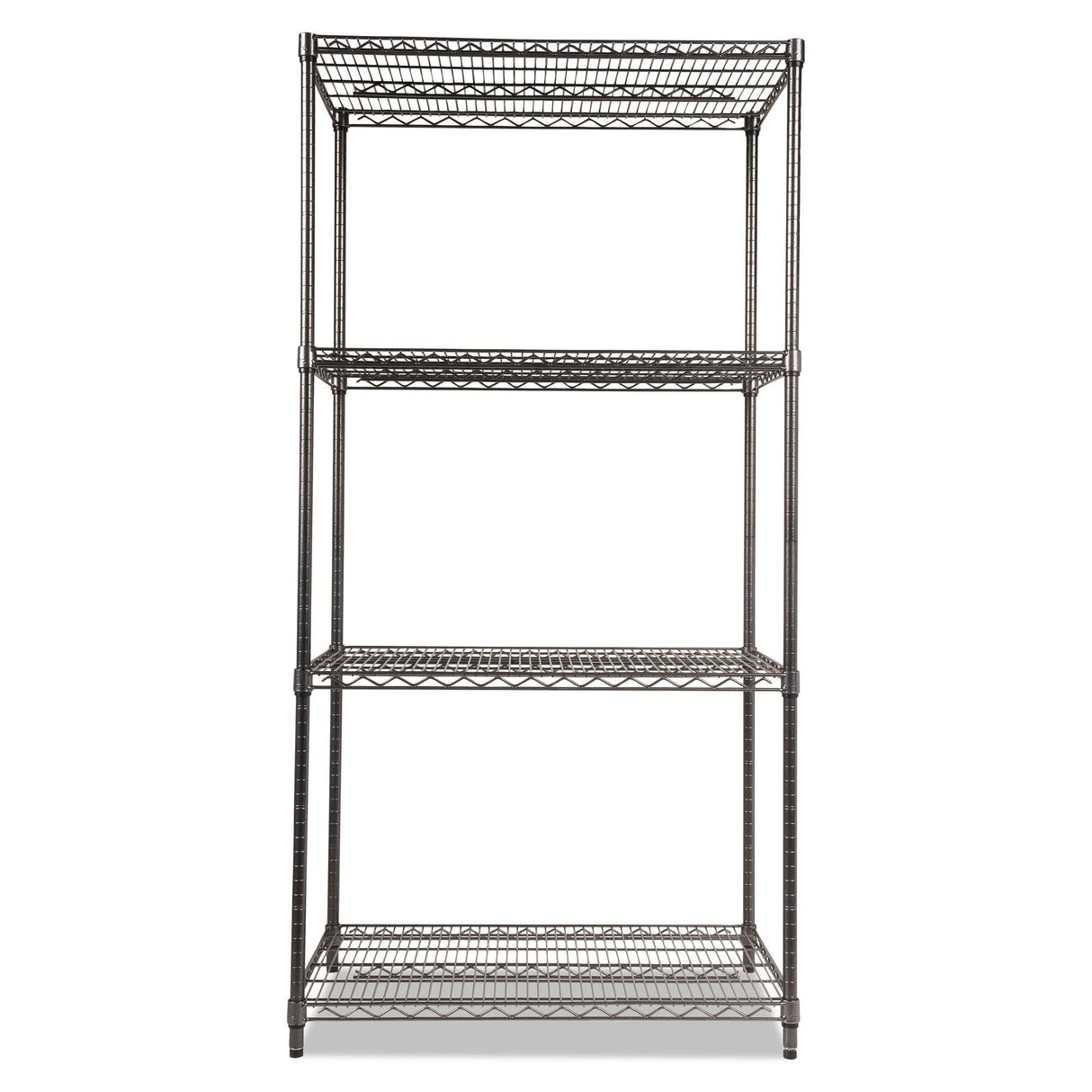 Alera ALESW503624BA 36 in. x 24 in. x 72 in. Four-Shelf Wire Shelving Starter Kit - Black Anthracite Alera