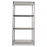 Alera ALESW503624BA 36 in. x 24 in. x 72 in. Four-Shelf Wire Shelving Starter Kit - Black Anthracite Alera