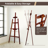 Stuelloaf Adjustable Wooden Painting Easel, Pine Art Easel Stand Hold up to 43'', Painting Canvas for Wedding Sign and Poster, Drawing for Adults, Begginners and Students, Walnut Stuelloaf