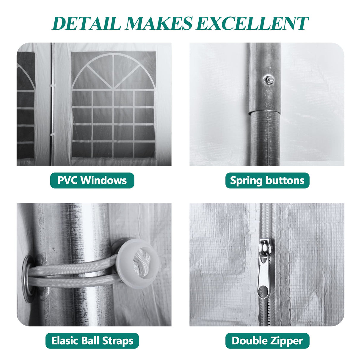 GARTOO 20' x 40' Canopy Party Tent & Carport - Heavy Duty Outdoor Wedding Gazebo with 4 Sand Bags, Event Shelter Canopy for Outdoor Event, Wedding, Birthday Party GARTOO