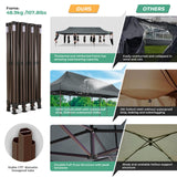 COBIZI Heavy Duty 10x30 Party Tent, Commercial 10x30 pop up Canopy for Parties Waterproof Gazebos with 8 Sidewalls, All Season Wind & Waterproof UPF50+,Stable Thickened Frame COBIZI