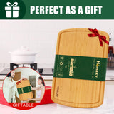 Homaxy Extra Large Bamboo Cutting Boards for Kitchen, 18x12.5" Wood XL Cutting Board with Juice Groove, Butcher Block Wooden Chopping Board for Kitchen, Meat, Cheese, Fruit & Vegetables - Pre Oiled Homaxy