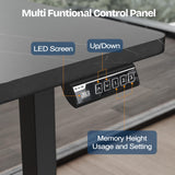 Monomi Height Adjustable Electric Standing Desk, 55 x 24 Inches Stand up Desk, Sit Stand Home Office Computer Desk(Black Frame+Marble Black Top) Monomi