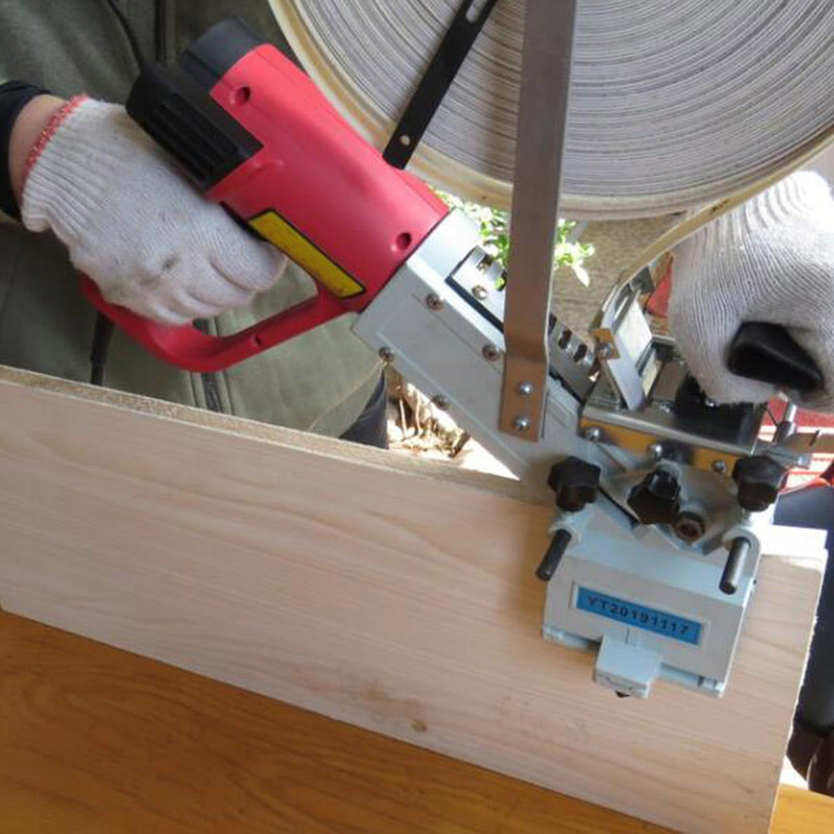 Maisutseb Edge Bander Woodworking Edge Banding Machine,110V Portable Edge Bander 2000W,Curve Straight Edge Banding Machine for Board Edging Maisutseb