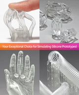 SuperElastic 3D Printer Resin, Softness 60A Simulating Soft Silicone, Made in Korea by 3DMaterials (500g, Clear) 3DMaterials