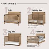 Child Craft Lucas 4-in-1 Convertible Crib, Baby Crib Converts to Day Bed, Toddler Bed and Full Size Bed, 3 Adjustable Mattress Positions, Non-Toxic, Baby Safe Finish (Nutmeg) Child Craft