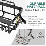 Veken Stainless Steel Shower Caddy 6-Pack, Adhesive Rustproof Shelves Rack with Soap Holder, Large Capacity Bathroom Organizers and Storage, No Drilling Wall-Mounted Kitchen & Home Decor, Bath Decor Veken