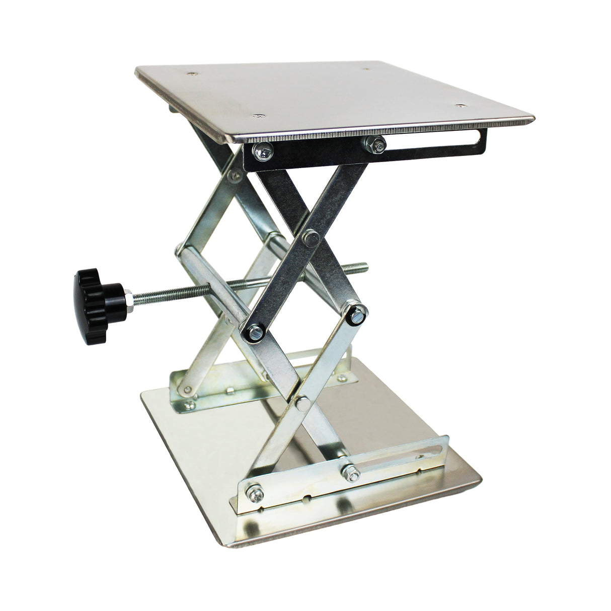 TEXALAN(R) 12" x 12" Lab Scissor Jack Lift Table SS304 Max. Height of 18" 55LBS Load TEXALAN