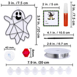 Winlyn 27 Sets Halloween Ghost Suncatchers Ornaments Decorations DIY Window Paint Art Sun Catchers Halloween Craft Kits Painting Kits for Kids Classroom Activities Art Projects Part Favors Winlyn