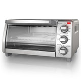 BLACK+DECKER 4-Slice Toaster Oven, TO1745SSG-1A, Even Toast, 4 Cooking Functions Bake, Broil, Toast and Keep Warm, Removable Crumb Tray, Timer BLACK+DECKER