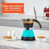 Imusa 3 or 2cup Electric Espresso Maker, Teal Imusa
