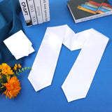 2 PCS 30" Graduation Stole Unisex White Plain Sublimation Stoles Blanks Graduation Sash 2024 Honor Stole for School/Church Ceremony Teaaha