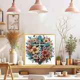 Square Drill Diamond Painting Cross Flower - 5D Full Square Diamond Art Kits for Adults with Tools, Stunning No-Gap Design, Easy to Apply and Frame, Home Wall Decor, Gift Idea(14x14 Inch) WEMEON