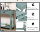 LKTART Solid Wood Console Table Sofa Table Entryway Table with 3 Drawers and 1 Bottom Shelf for Storage Entry Hallway Foyer Sofa (63" Retro Green) LKTART