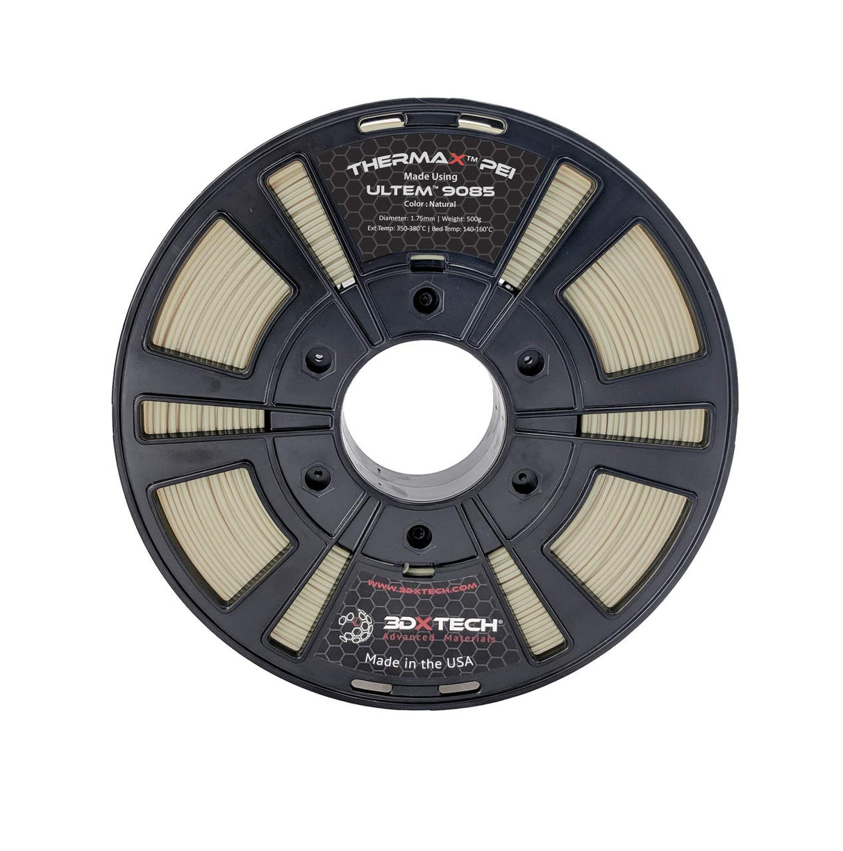 3DXTECH ThermaX PEI, Made Using ULTEM 9085, 1.75mm, 250G 3D Printing Filament 3DX