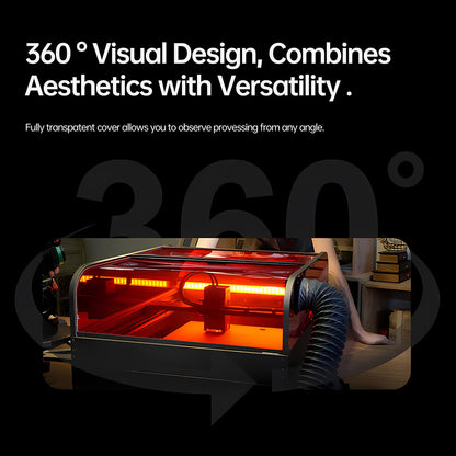 Creality Falcon 2 Pro 40W Enclosed Laser Engraver, All-In-One Laser Engraver and Cutter Machine with Smart Air Assist and Honeycomb Panel for Wood, Acrylic, Leather, with 1.6W Laser Head - WoodArtSupply