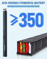 Electric Candle Lighter Rechargeable Lighters - Valentines Day Gifts for Her Him Easter Basket Stuffers Plasma Arc Lighters Windproof & Flameless USB Rechargeable with Safety Switch (Obisidian Black) fukkuda