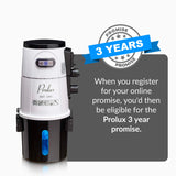 Prolux Professional Shop White Wall Mounted Garage Vac, Wet Dry Pick Up Prolux