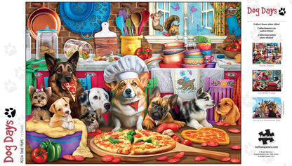 Buffalo Games - Brigid Ashwood - Pizza Time Pups - 750 Piece Jigsaw Puzzle For Adults -Challenging Puzzle Perfect for Game Nights - Finished Size is 24.00 x 18.00