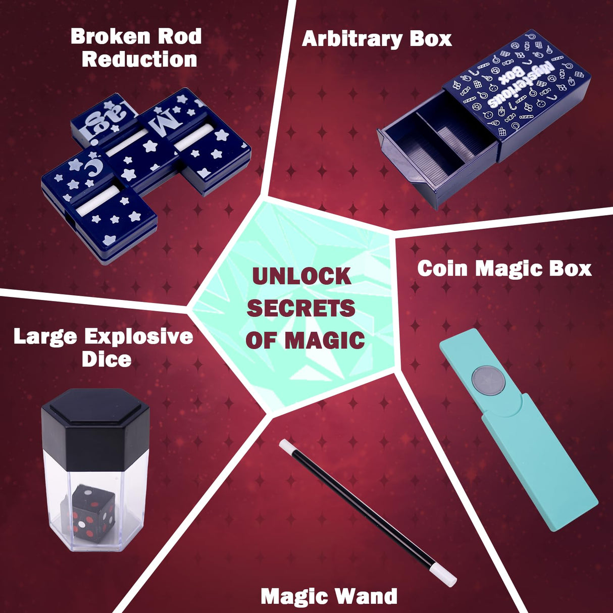 Magic Tricks Set 28 in 1 Magic Kit for Kids Age 6-8 to Perform with Step-by-Step Video Instructions for Each Trick from Professional Ages 6+ TENTAM