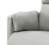 Acme Sagen Wooden Glider Recliner with Swivel in Gray Acme