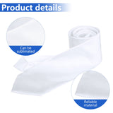 Geyoga 24 Pieces Sublimation Blank Tie for Men Solid DIY Dye White Polyester Neckties Sublimation for Weddings Party Geyoga