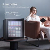 Antarctic Star 60 Can Mini Fridge Cooler - Beverage Refrigerator Glass Door for Beer Soda Wine – Small Drink Dispenser Clear Front Removable for Home, Office Bar (1.6cu.ft) Antarctic Star