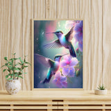 Hummingbird Diamond Art Kits for Adults, Birds Round Full Drill Diamond Painting Kits for Beginners Gem Art Painting Kits, DIY 5D Diamond Dots Painting with Diamond Arts and Crafts Decor 12x16inch YSUNETER
