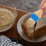 2pcs Pastry Basting Brushes, Oil Brushes Boar Bristle Brushes BBQ Brushes for Sauce Baking Brush BBQ Basting Brush Kitchen Brush for Spreading Butter Cooking Grilling (Small + Medium) LUTER